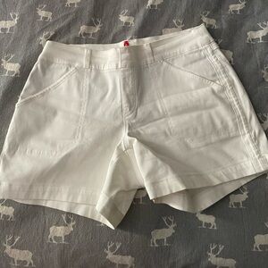Crisp white Spanx shorts